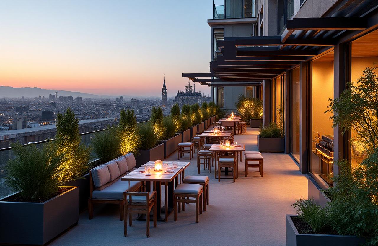 Terrazza di attico a Milano 1